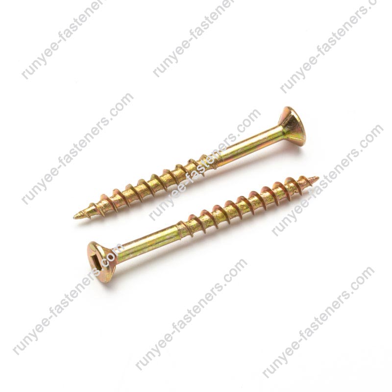 Square Countersunk Flat Head Chipboard Screw Coarse Thread